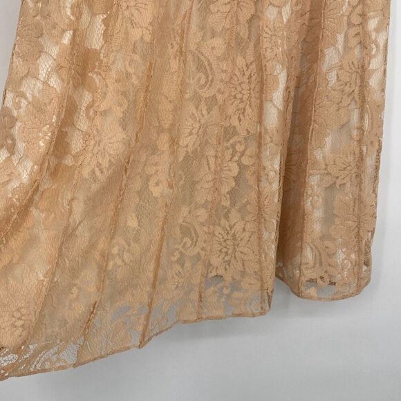 MISS SIXTY M60 Lace Overlay‎ Fit & Flare Dress Knee Length Pretty Dress Peach 4 - Picture 6 of 14